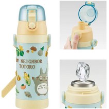 토토로 보온병 물병 보온 물통 스텐 캐릭터 원터치 텀블러 토토로 480ml 4550