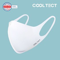 쿨텍트 냉감 은나노 항균 빨아 쓰는 연예인 마스크 화이트 1매