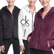 캘빈클라인 여성 후리스 후디 세르파 자켓