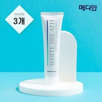 메디안 화이트브레스 미백치약 페퍼민트향 100g 3개