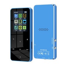 MP3 플레이어 new1.8 인치 금속 터치 mp4 음악 블루투스 4.2 지원 카드 fm 알람 시계 보수계 전자 책 내장 스피커 포함, 협력사, 32GB, blue_32GB