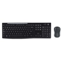 로지텍 무선 키보드 마우스 세트, 블랙, MK270
