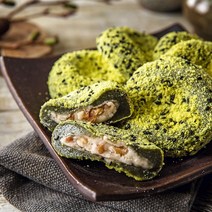 [떡마루] 굳지않는 쑥웰빙누름(60g X 32개)쑥떡 인절미 콩쑥개떡 간편간식 견과류찹쌀떡