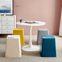 요니렛 포인트 디자인 카페 인테리어 플라스틱 방수 체어 의자, 옐로우, 1개