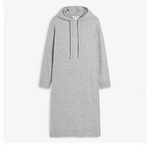 수입원피스 수입의류 가을 한국 스타일 드로 스트링 후드 코트 스웨터 드레스 긴 소매 이너 중간 길이