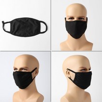 우주네점빵 3겹 면마스크 천마스크 블랙 1p 내부 면패턴 랜덤발송, 단일 수량