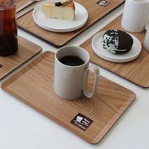 Abord 논슬립 쟁반 낮은 사각 트레이 1호 280 AA 카페 쟁반 우드 미끄럼 방지, 01)abord 논슬립쟁반 낮은사각2호 320