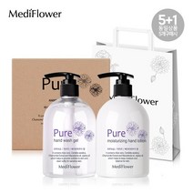 메디플라워 퓨어 핸드케어 2종 선물세트[핸드워시+핸드로션]+쇼핑백, 없음