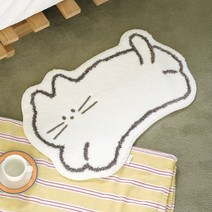 냥냥이 포근한 러그 귀여운 캐릭터 고양이 거실 욕실 발매트