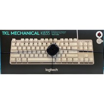 로지텍 K835 TKL 유선 알루미늄 기계식 키보드 TTC 적축, 텐키리스, YU0045, 오프화이트