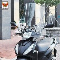 2022 혼다 비전110 전용 이소타 윈드스크린 WA-010 투명 650mm 21-23년, 이소타 스크린 + 보조 스크린
