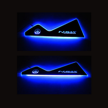 BIKI 야마하 NMAX 125 LED 발판 블루 15- 20년 튜닝발판 커버 카바 튜닝