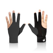 오른손 왼손 당구 장갑 오픈형 미끄럼방지 블랙, 하늘색