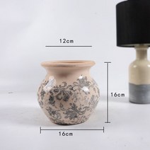 도자기화분 빈티지 레트로 엔틱 고급 럭셔리 흔하지않은 원예 북유럽 분갈이 인테리어 플랜, L, 1개