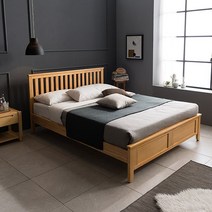 삼익가구 마루 원목 침대(SB 본넬 매트Q), 내츄럴오크