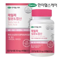 일동생활건강 데일리 철분&엽산, 90정, 2개