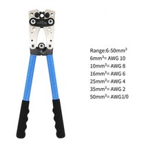 단자 압착기 유압 자키 HX-50B 와이어 터미널 크림핑 도구 케이블 러그 크림퍼 6-50mm AWG 22-10 튜브 커넥, 01 hx-50b