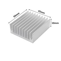 전자 LED 칩 냉각 열 분산을 위한 내밀린 알루미늄 싱크 방열기, 02 50x45x18mm