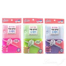 리시안제이 더블 실리콘 스폰지 수세미 2P 설겆이 주방
