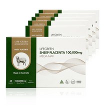 [라이프그린] 호주양태반 10만mg 메가맥스 60정 x6개, 6개