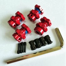 트랙사스서밋 Traxxas E-MAXX Summit E-REVO REVO3.3 용 17mm 넓은 스플라인 휠 허브 5353X 레드 블루, [01] 빨간