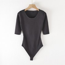 점프슈트 무대 모노키니 댄서 화보 레이어드 바디수트 스판 여름 이너 브이넥