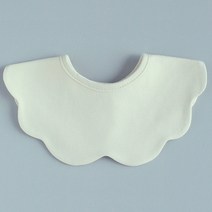 바니블라썸 아기턱받이 빅 롤링 턱받이 스카프빕 턱받이 침받이, 밀크빅롤링