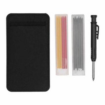 목수 연필 내장 깎이 기계 키트 .7in 금속 펜촉 2.8mm 리필 전문 빌더, 02 Black