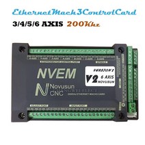 cnc컨트롤러 nvem cnc 모션 컨트롤러 200khz nvemv2.1 업그레이드 버전 3 축 4 축 5 축 6 축 mach3 제어 보드 이더넷 인터페이스, nvemv2.1-6축