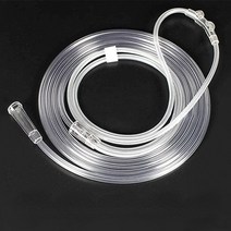 가정용산소발생기 산림욕기 2m3m 플라스틱 산소 튜브 일회용 비강 캐뉼라 산소 튜브 독립 포장 의료 기계 호흡 캐뉼라, 1pc-2m