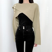 티데일리 여성용 언발 랩 볼레로 니트