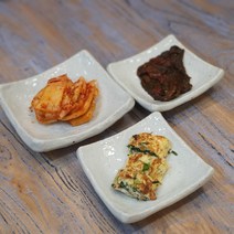 백자 두드림 정사각 반찬기 핸드메이드 도자기 찬기 반찬그릇, 소