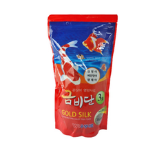 금비단 골드실크 금붕어 잉어 사료 큰 입자 3호, 500g, 2개