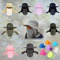 햇빛차단모자 자외선차단 밭일 농사 농모 여름 작업 모자, 밀리터리, 랜덤