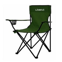 접이식 팔걸이 의자 캠핑의자 낚시의자 차박의자 휴대용의자 컵받침 런웨이브 피크닉의자 커버포함, 그린
