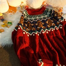 봄 가을 겨울 남녀커플 스웨터 오버핏 풀오버 빈티지 기념일 커플룩 000285209