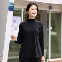 모슬린 엄마옷 무지 반폴라 긴팔 티셔츠 ETP210022 마담 미시옷 중년여성의류 빅사이즈 50대 60대여성옷