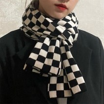 Cocoli 네트 레드 인 바둑판 스카프 여성 겨울 흑백 격자 무늬 한국 버전의 조커 가을과 겨울 따뜻한 스카프 커플