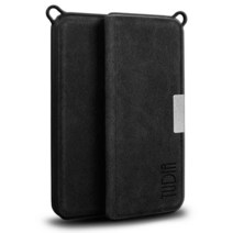 TUDIA AliveCor Kardia Mobile과 호환되는 가죽 마그네틱 케이스 보호 여행 자석 잠금 KardiaMobile 심전도 모니터용 키링 포함 (블루), Black