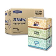 크리넥스 일반 어린이집 각티슈 200매x18개 2겹 4600161 곽휴지 고급 미용 화장용 사각 곽티슈, 4600161 200매x1박스, 상세페이지 참조
