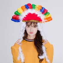 BUyuS인디언추장모자(고급)파티모자 행사 축제 공연굿딜 브이숍, 상세페이지 참조, 단품