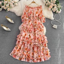 수입원피스 작은아씨들 바캉스 플라워 롱원피스