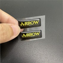 바이크 오토바이 반사 배기 파이프 3D 스티커 요시무라 SC TERMIGNONI 화살표 AR 엠블럼 데칼 레이싱 헬멧 스폰서, 2 pcs 3