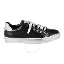 Philipp Plein 블랙 레더 로우탑 스니커즈 브랜드 사이즈 35( US 5)