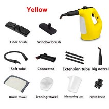 높은 표준 좋은 품질 휴대용 스팀 청소기 집 청소 1500W 압력 자동차 세탁기 자동, YELLOW|CHINA|UK|220V