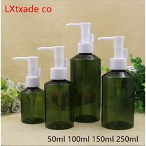 50ml 100ml 빈 녹색 플라스틱 펌프 포장 병 Shanpoo 클렌징 오일 토너 화장품 용기, 03 120ml