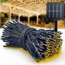 YINGJING 태양광 직렬등 32m 300등 8모드 3가지 색상 조명, 22M200LED, 백광