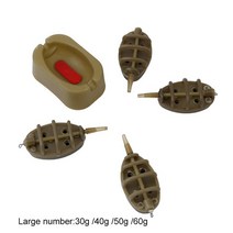 dl 방법 피더 몰드 미끼 던지기 플럼 세트 잉어 낚시 홀더 4 개 15g 20g 25g 35g 30g 40g 50g 60g 도구, [03] Fishing Feeder C