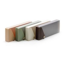 깔끔한 멀티 사각 반투명 플라스틱 필통 연필 케이스, 화이트