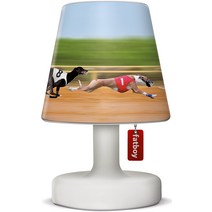 팻보이 에디슨 쁘띠 + 쿠퍼 캐피 강아지 경주 테이블 램프 / 실외 침대 옆 무선 및 USB 충전식, 기본